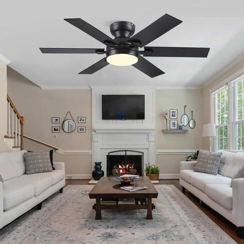 52 in. Black Indoor/Outdoor Ceiling Fan with Light Kit and Remote Control price history on PriceWatchPro