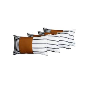 Jordan Brown Abstract 12 in. X 20 in. Throw Pillow Cover Set of 4
