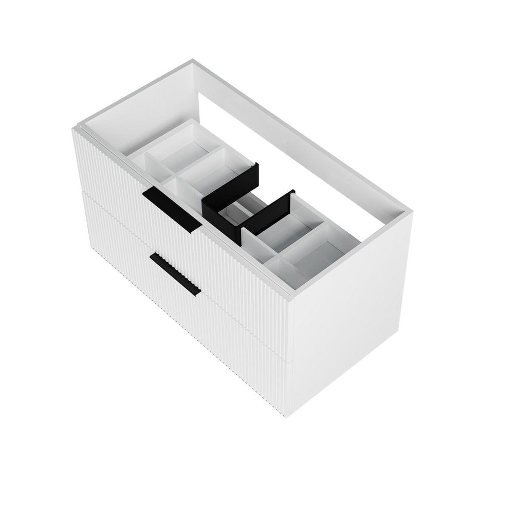 Aderyn 35.04 in. W Wall-Mounted Bath Vanity Cabinet without Top in White with 2 Drawers price history on PriceWatchPro