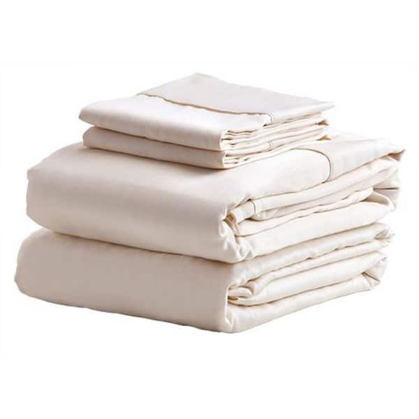 Lippert Components RV Collection Ivory Microfiber Sheet Set - Queen