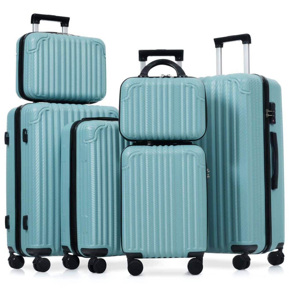 Merax 6 or More Bags 6-Piece Ice Blue ABS Hardshell 12, 14, 16, 20