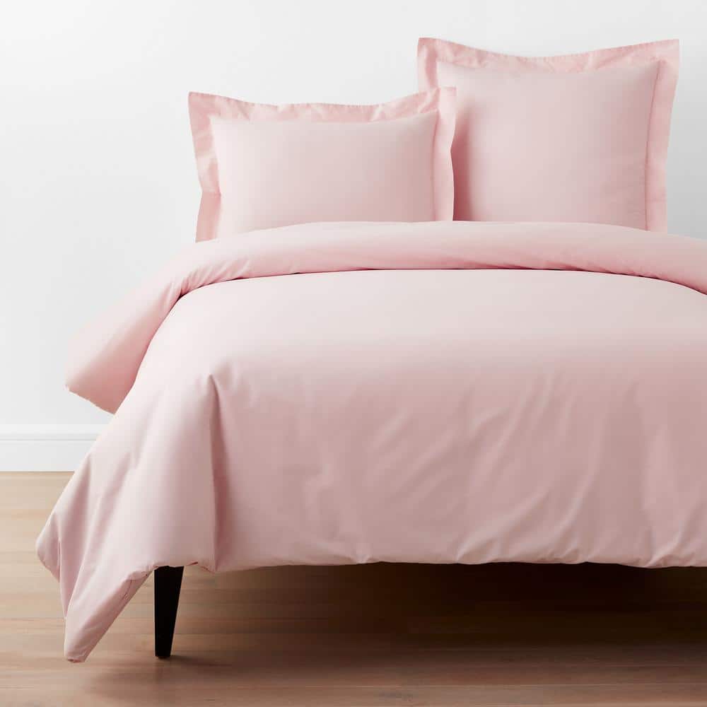 Milano Cotton Satin Double Bed Duvet Cover Set-Soft Pink – Premia Home