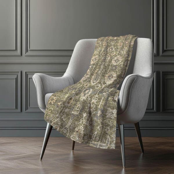 Premium Machine Washable ASB697 Brown 50 in. x 70 in. Sherpa Throw Blanket