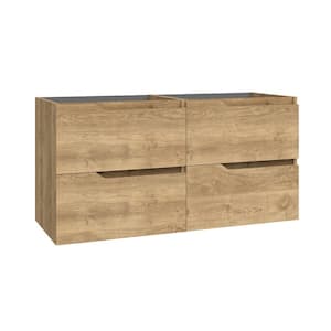 Menta 46.4 in. Bath Vanity Cabinet without Top in Natural Oak Assembled