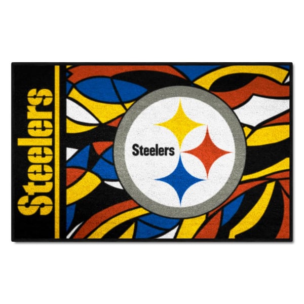 FANMATS Pittsburgh Steelers Patterned 1.5 ft. x 2.5 ft. XFIT Design Starter Area Rug