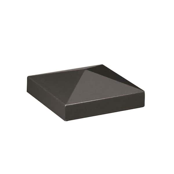 Barrette Outdoor Living 2 in. x 2 in. Pewter Aluminum Pyramid Post Top