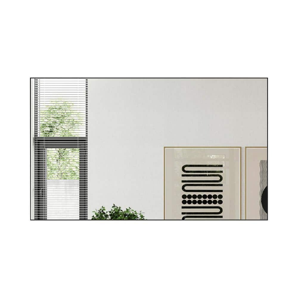60 in. W x 36 in. H Square Frame Vertical or Horizontal Hanging Decorative Wall Bathroom Vanity Mirror in Black price history on PriceWatchPro