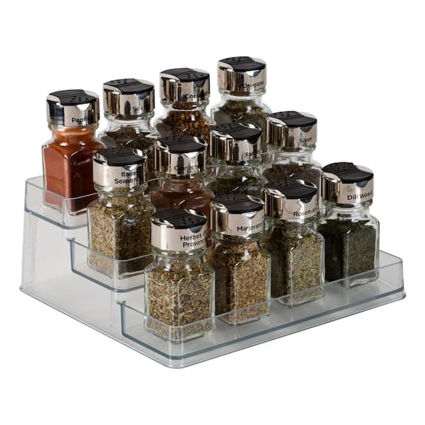 HOLDN' STORAGE Spice Bottles Empty Glass 4 oz - 14 Piece Spice Jars Spice  Container Shaker Lids 