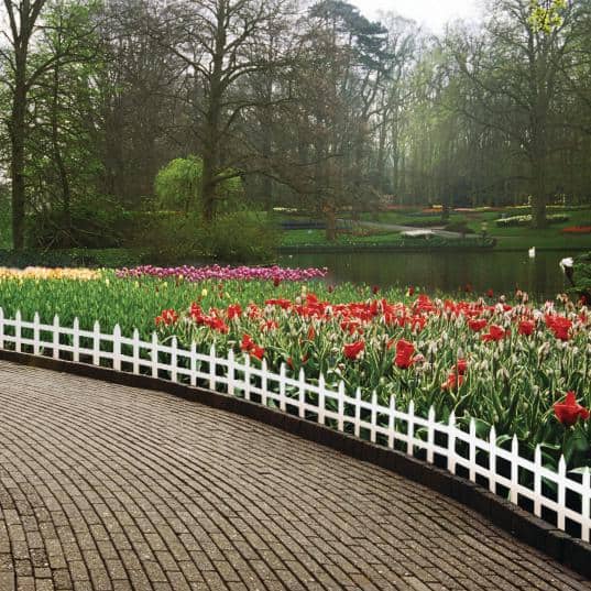 18 in. x H 36 in. W White Wood Picket Garden Fence (8-Pack)