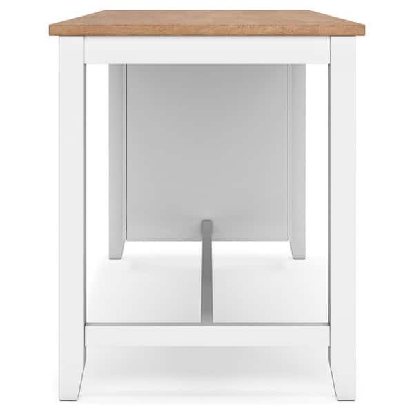 Gesthaven Casual Natural/White Wood 30 in 4 Legs Dining Table Seats 4