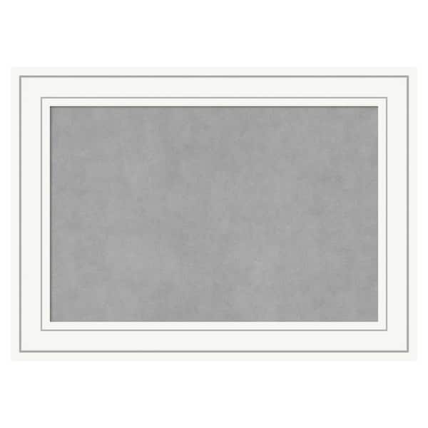 Amanti Art Craftsman White 29 in. x 21 in. Framed Magnetic Board