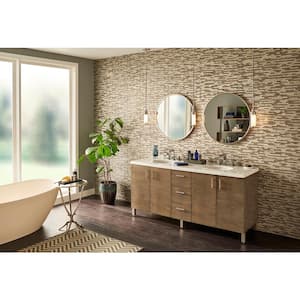 Woodland Interlocking 11.75 in. x 12.88 in. Glossy Glass Patterned Look Wall Tile (9.7 sq. ft./Case)