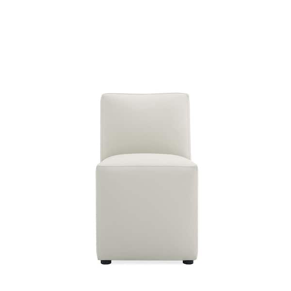 Manhattan Comfort Anna Modern Light Stone Grey Faux Leather Upholstered Dining Chair