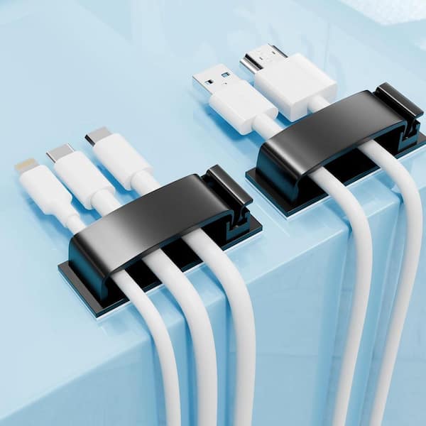 Computer Wire Management Clips Adhesive Cord Clips 30 Pcs Adhesive Cable Clips, Cable Wire Management ...