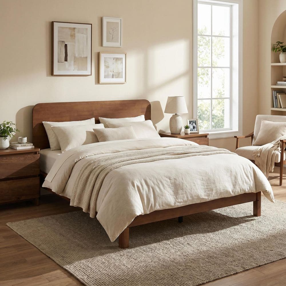 CHRISTOPHER KNIGHT HOME Lolita Modern Walnut Brown Wood Frame