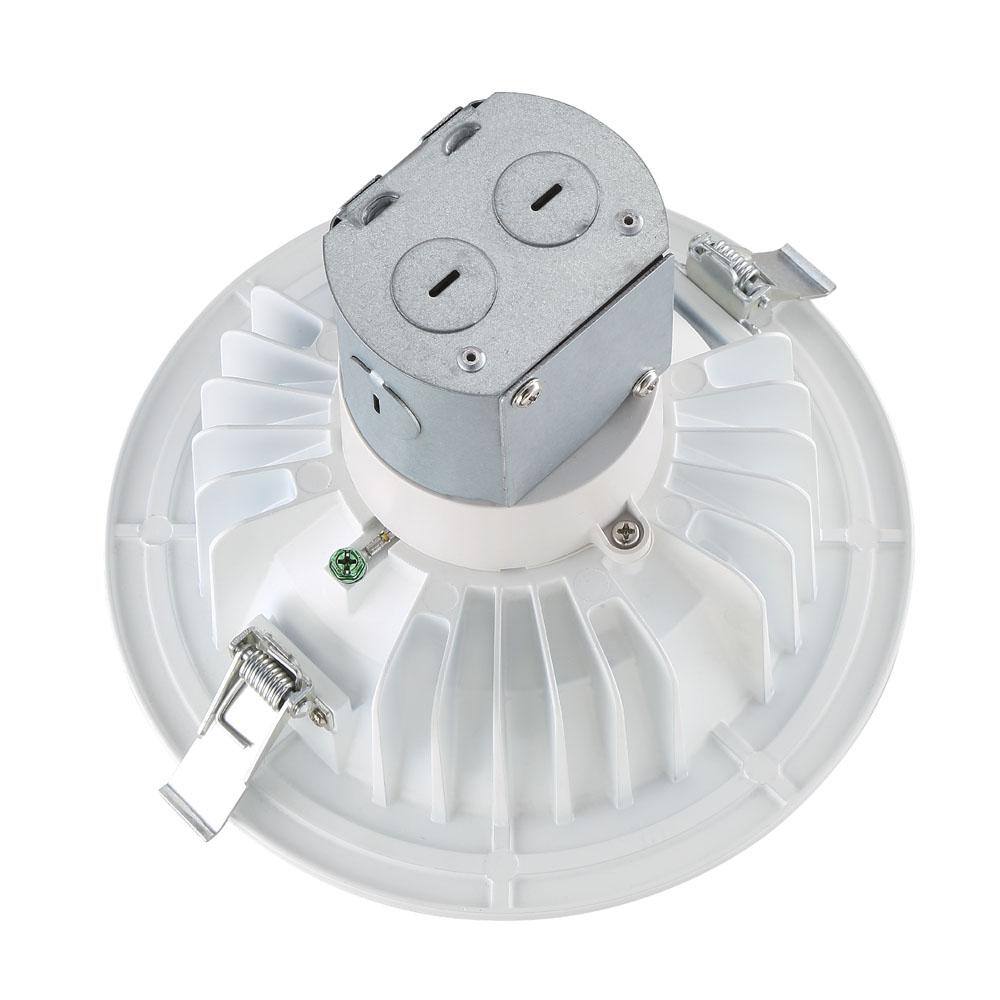 White Aluminum 6" LED Recessed Ceiling Light Kit