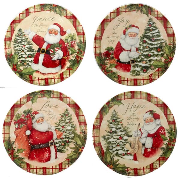 Certified International Holiday Wishes by Susan Winget 6 in. Canape Plate (Set of 4)