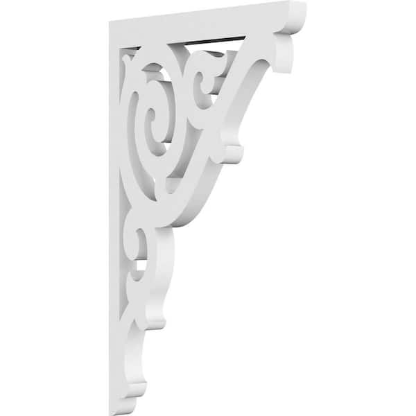 Ekena Millwork 5/8 in. W x 10 in. H x 6 in. D PVC Athens Bracket