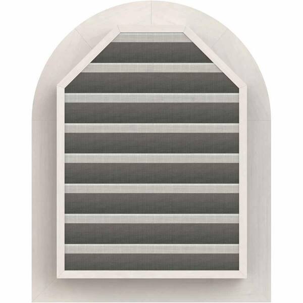 Ekena Millwork GVWVE12X1401SFPPI 12W x 14H Rectangle Gable Vent (17W x 19H Frame Size): Primed, Functional, Smooth Pine Gable Vent w/ 1 x 4 Flat