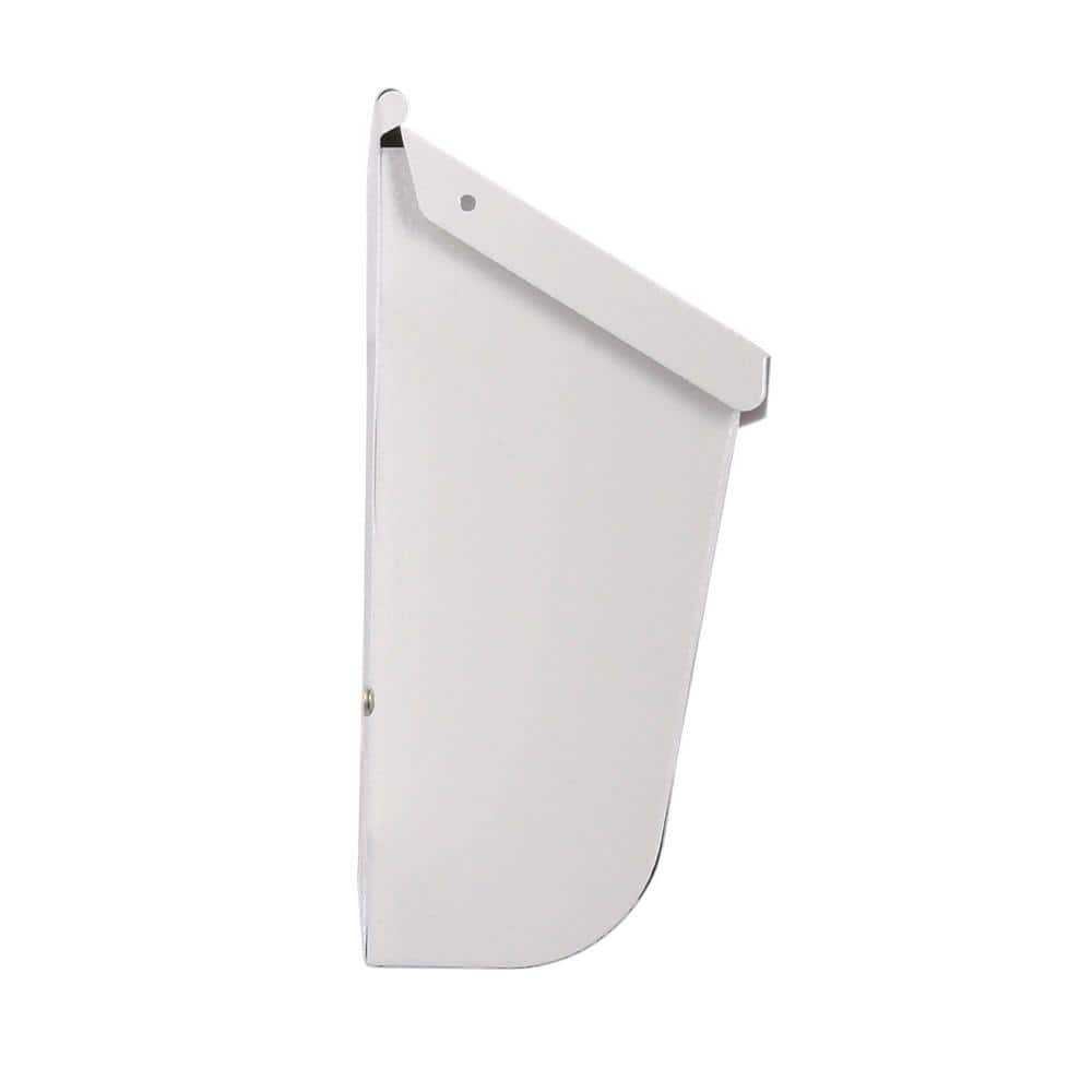 White Powder-Coated Steel Medium Wall-Mount Mailbox