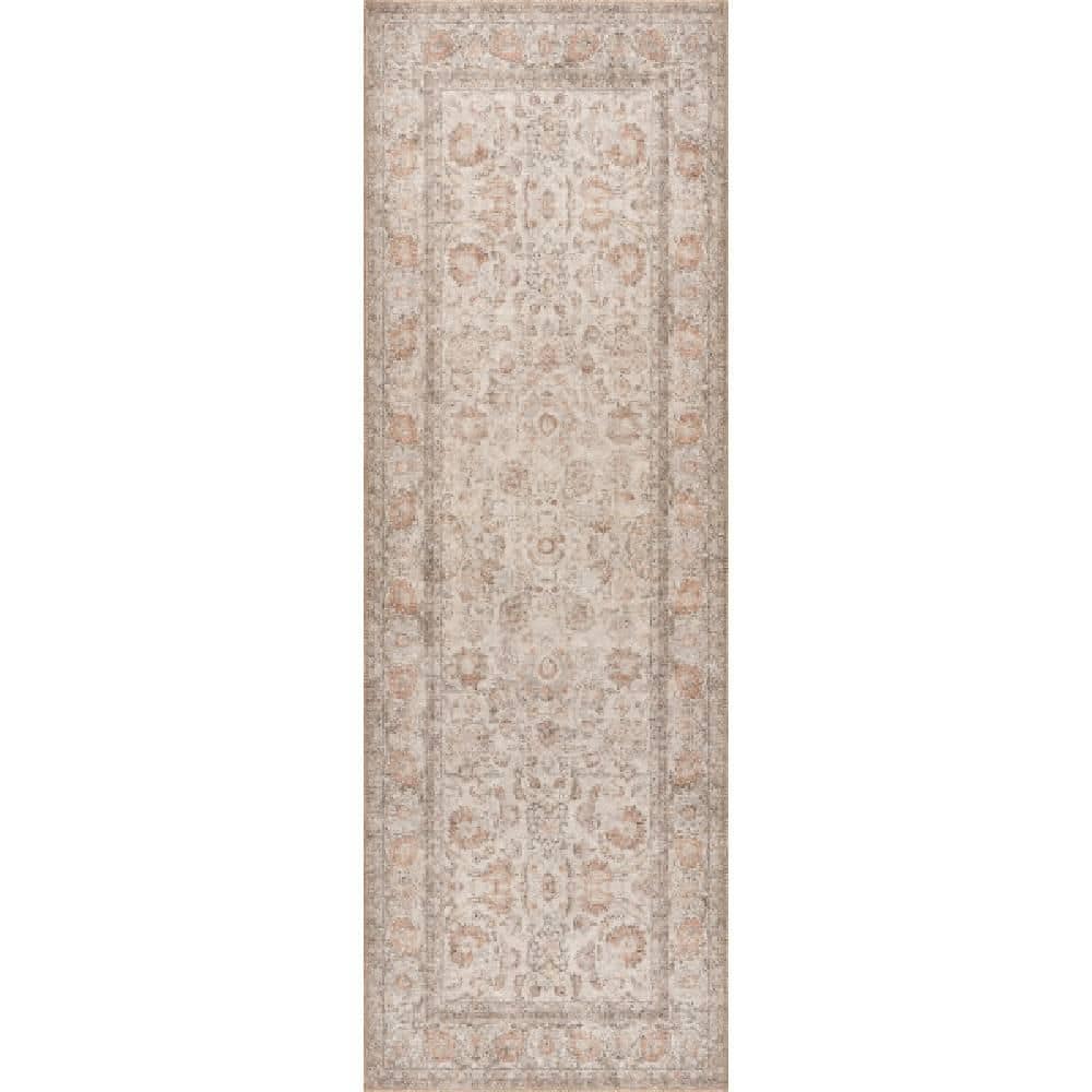 2 ft. 8 in. x 8 ft. Glenette Light Brown Hillstone Collection Traditional Vintage Medallion Runner Rug price history on PriceWatchPro