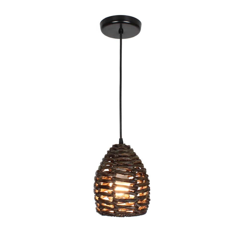 Ana 1-Light Dark Brown Pendant Bell