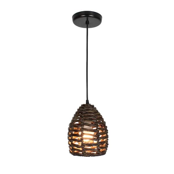 Ana 1-Light Dark Brown Pendant Bell