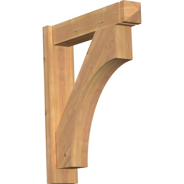 Ekena Millwork 6 in. x 28 in. x 24 in. Western Red Cedar Westlake Arts and Crafts Smooth Outlooker