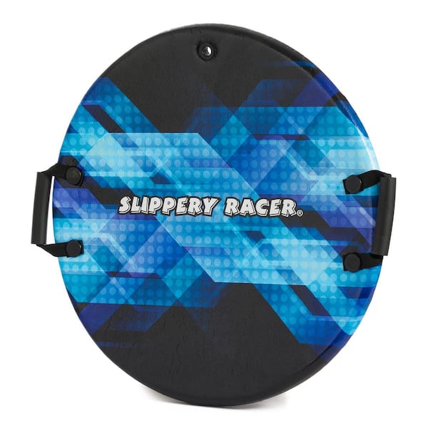 Unbranded Downhill Zeus Kids Foam Saucer Disc Snow Sled, Midnight Hologram