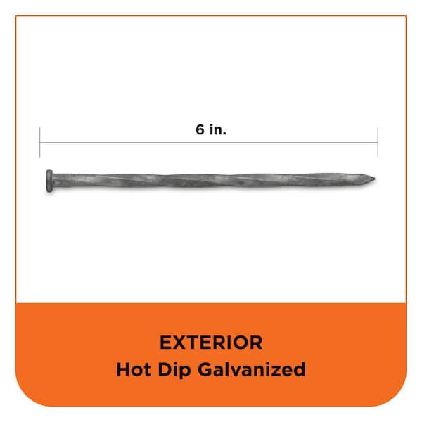 6 in. Hot Dipped Galvanized Spiral Landscape Spike 5 lbs. (65-Count)