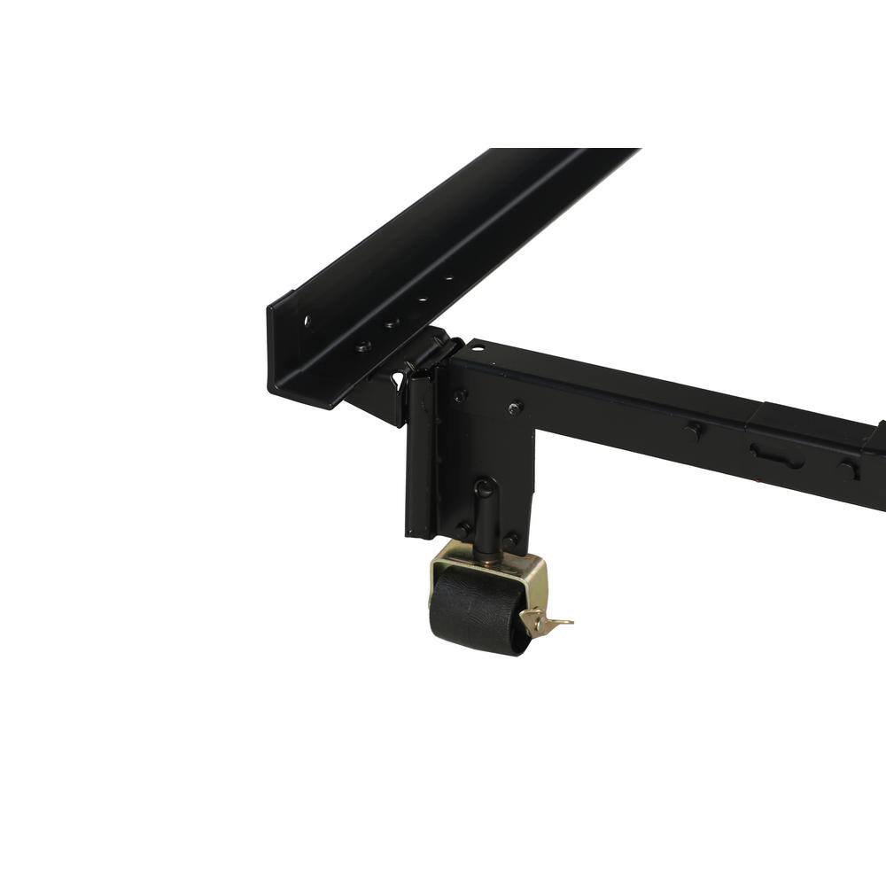 Hollywood Dark Metal Adjustable Bed Frame with Casters