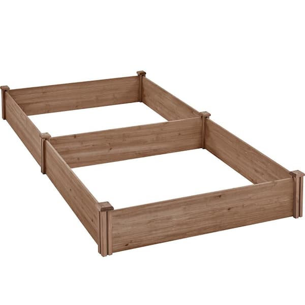 Yaheetech 10 in. H x 47.5 in. W x 92.5 in. L Wooden Raised Garden Bed Dark Brown
