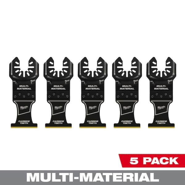 Milwaukee 1-3/8 in. Carbide Universal Fit Extreme Wood and Metal Cutting Multi-Tool Oscillating Blade (5-Pack)