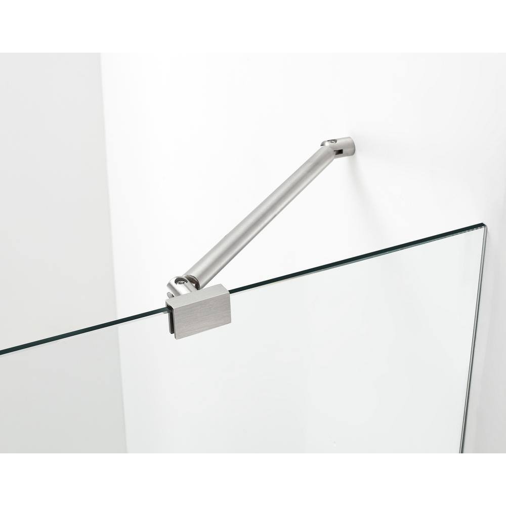 Belmore 60 x 72 Stainless Steel Frameless Hinged Shower Door