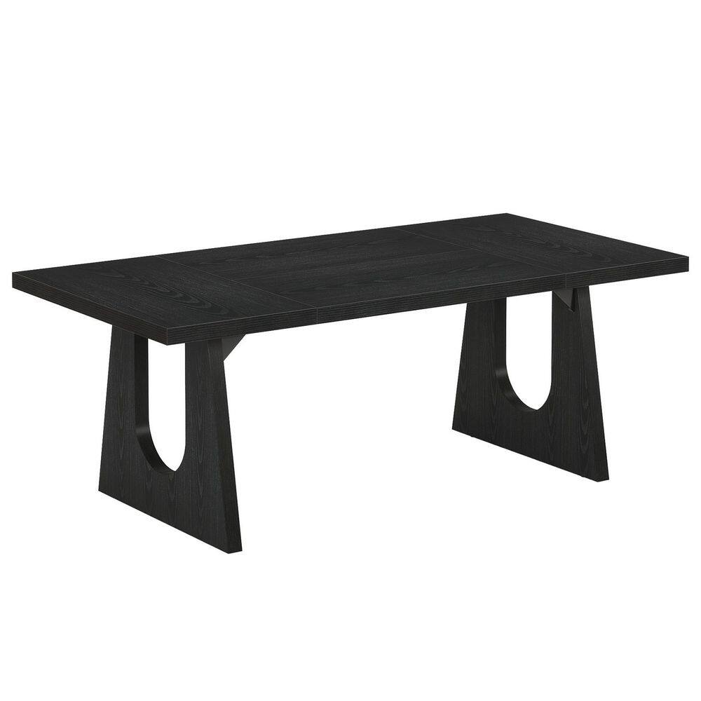 Moronia 70.86 in. Large Rectangle Black Wood Office Computer Desk Executive Desk Writing Table Seats 8 for Home Office