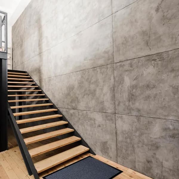 Lisa Blue 48 in. x 32 in. Polyester Sheltered Large Front Door Mat