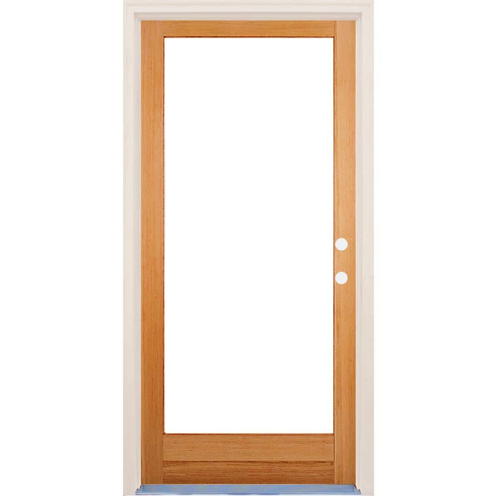 30 in. x 80 in. Left-Hand/Inswing Full Lite Low-E Clear Glass Unfinished Fir Wood Prehung Front Door price history on PriceWatchPro