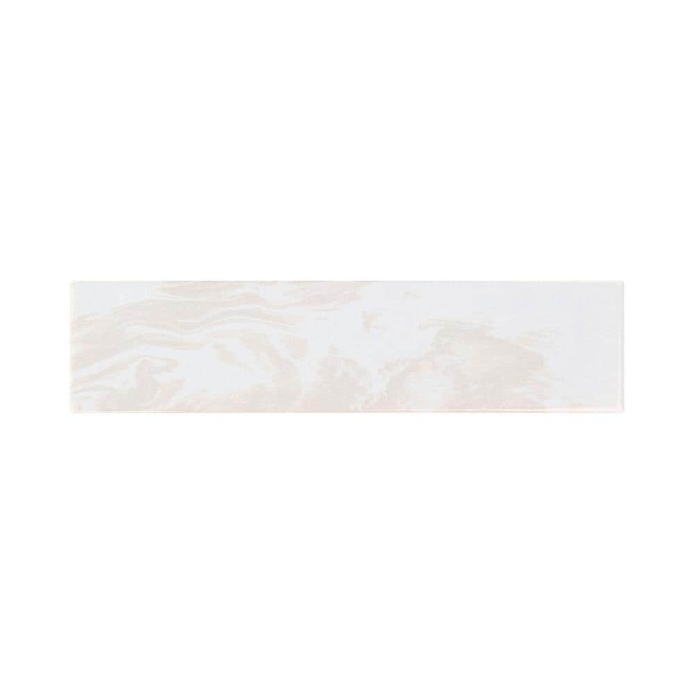 Ink Swirl Resin 2 in. x 10 in. Pearlescent Marbled Ceramic Subway Wall Tile Sample price history on PriceWatchPro