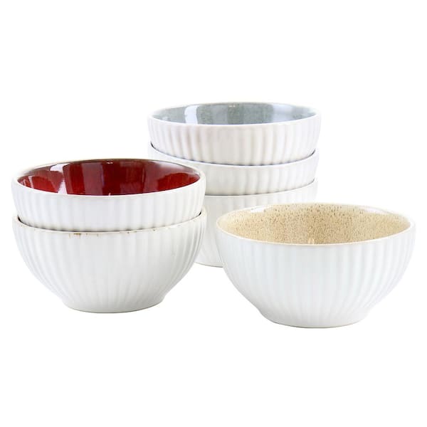 Laurie Gates Sierra 22 fl.oz 6.3 in. Assorted Colors Stoneware Cereal Bowls (Set of 6)