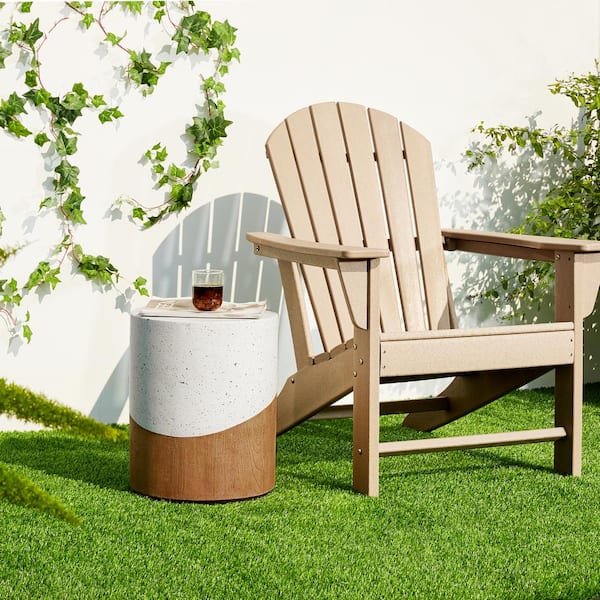 Glitzhome 17.25 in. Multi-functional MGO Faux Terrazzo Wood