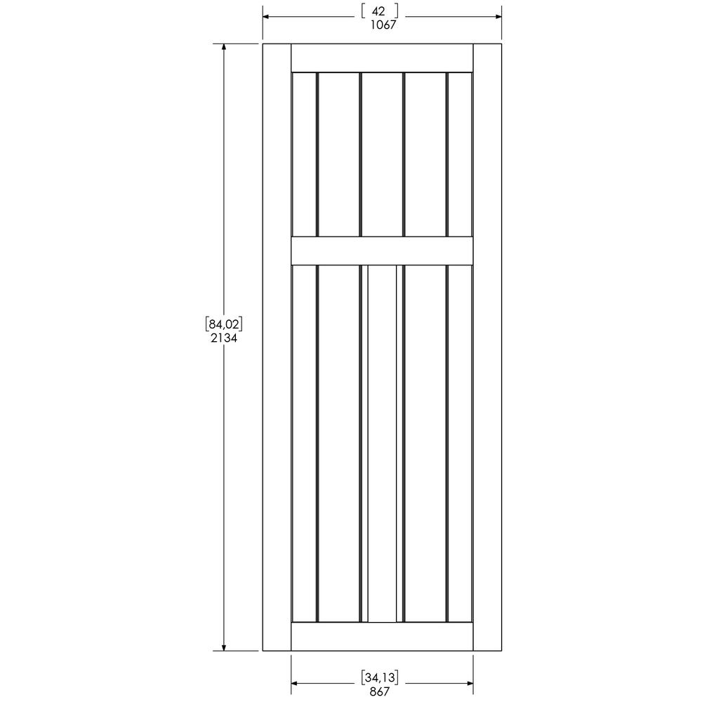 84'' Unfinished Knotty Pine Solid Wood Paneled Barn Door