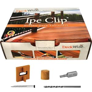 Extreme Ipe Clip Brown Biscuit Style Hidden Deck Fastener Kit for Hardwoods (175-Pack)