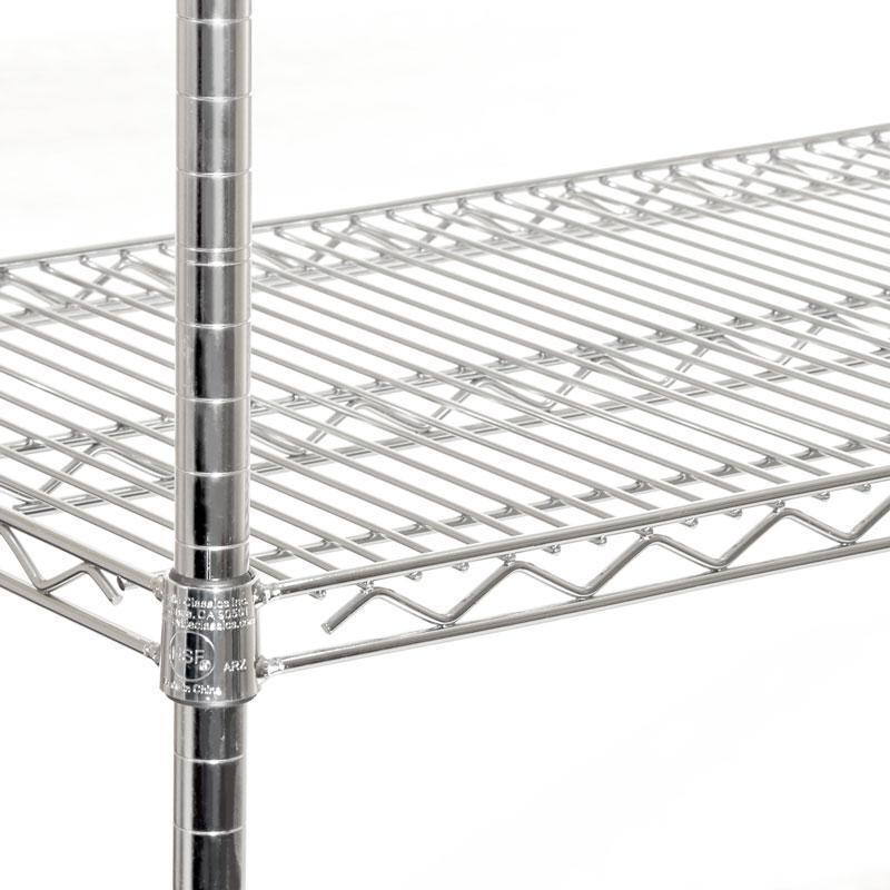 UltraDurable 5-Tier Silver Steel Shelving Unit with Wheels