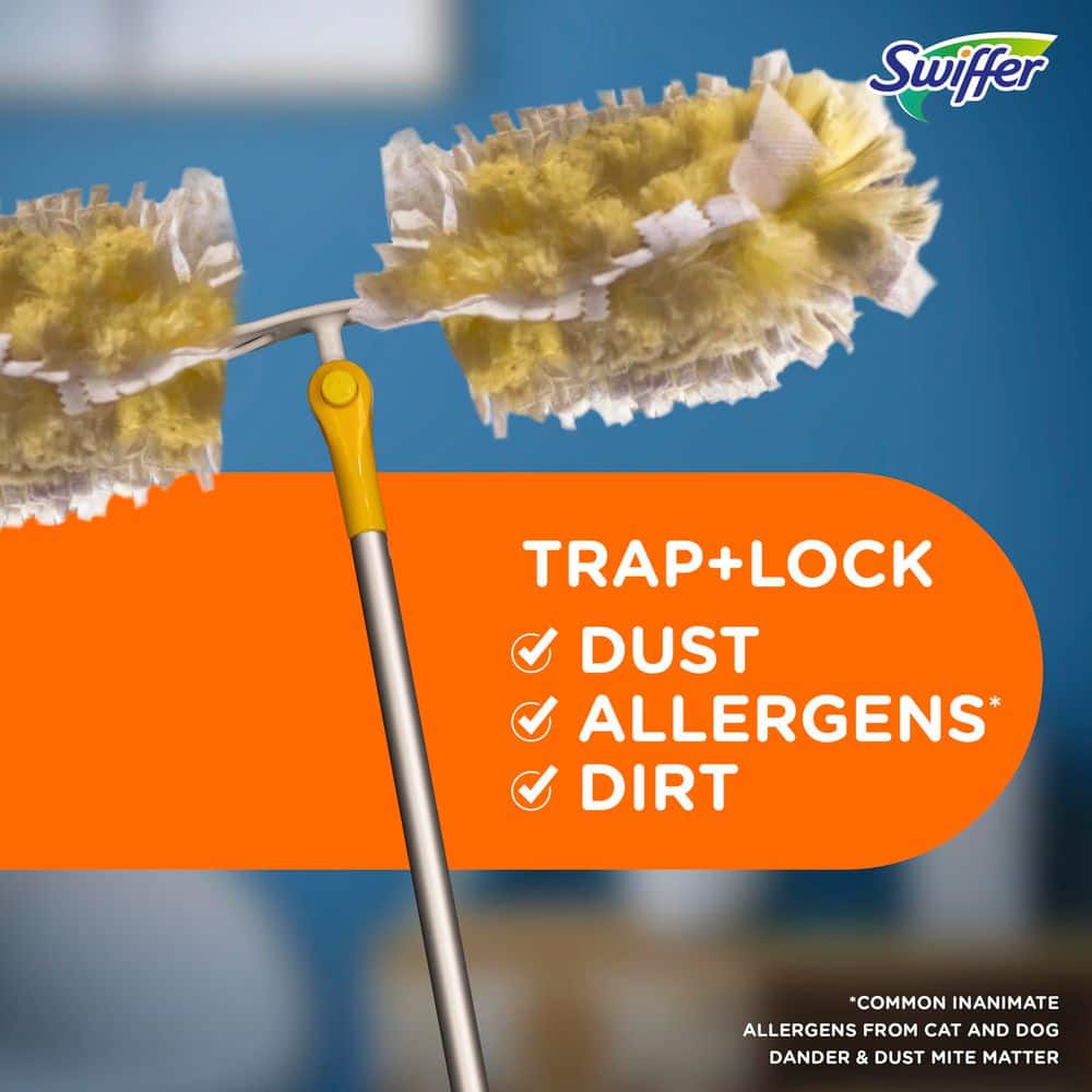 Swiffer Heavy Duty 6ft Extendable Yellow Microfiber Duster Kit