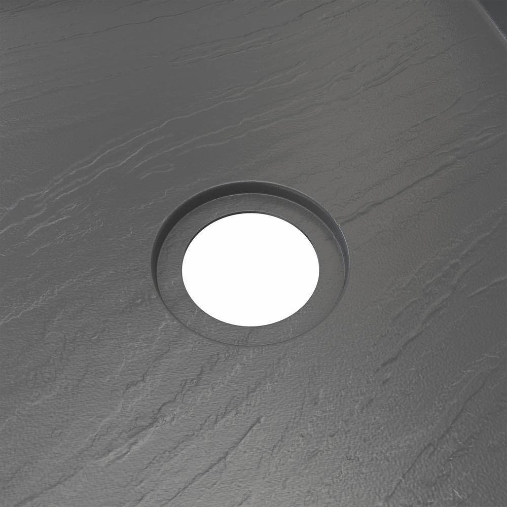 Slate Gray Acrylic Single Threshold Shower Base 36" x 60"