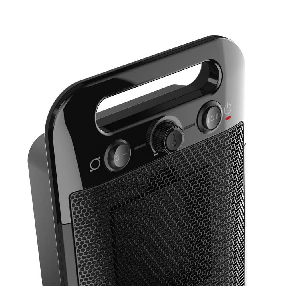 Lasko 12" Black Ceramic Electric Space Heater with Thermostat