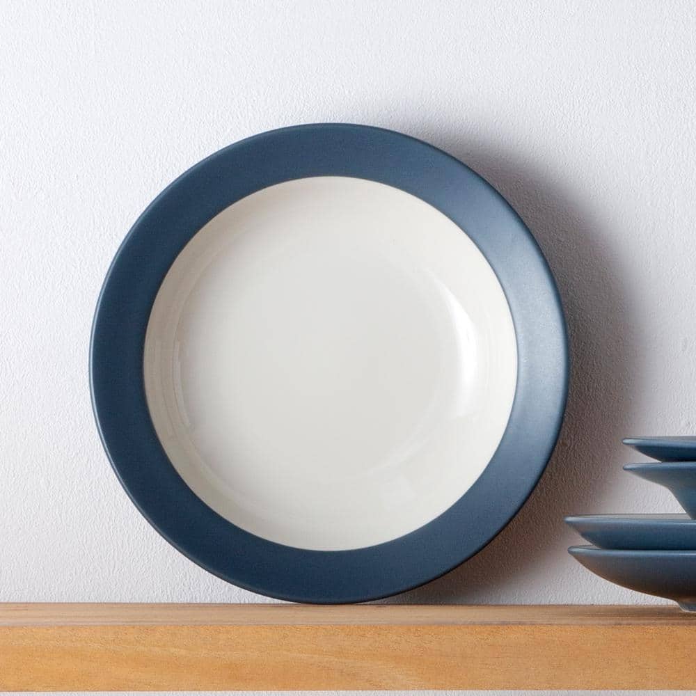 Blue and White Ceramic 12-Piece Dinnerware Set, Service for 4