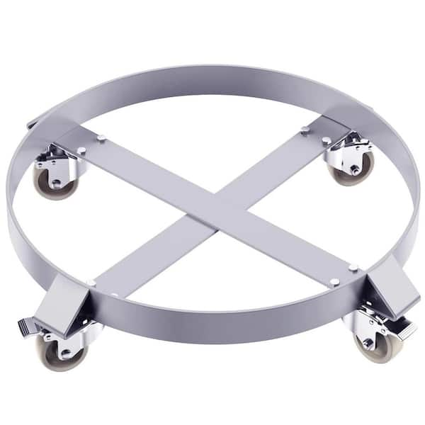 55 Gallon Drum Dolly, Drum Steel Dolly, 1000lbs 55 Gallon Barrel Dolly Cart Drum Caddy, with 4 Swivel Casters Wheel