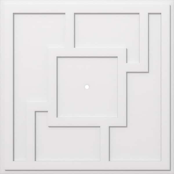 Ekena Millwork 1 in. P X 14 in. C X 40 in. OD X 1 in. ID Knox Architectural Grade PVC Contemporary Ceiling Medallion