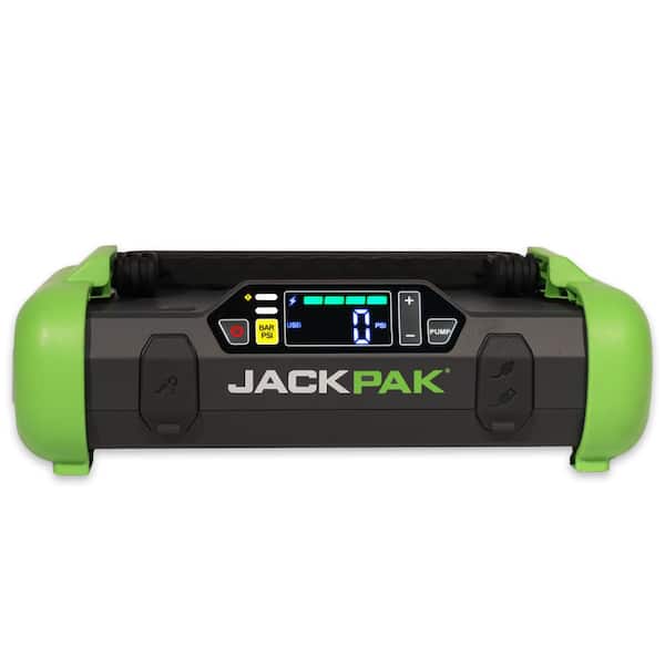 JACKPAK 150 PSI 2,500 Amp Ultra Multi-function 4-in-1 Jump Starter, Air Compressor, Flashlight, and Portable Charger
